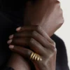 Abstract Lines Open Ring