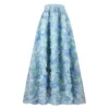 Blue Rose Flowers Tulle Skirt