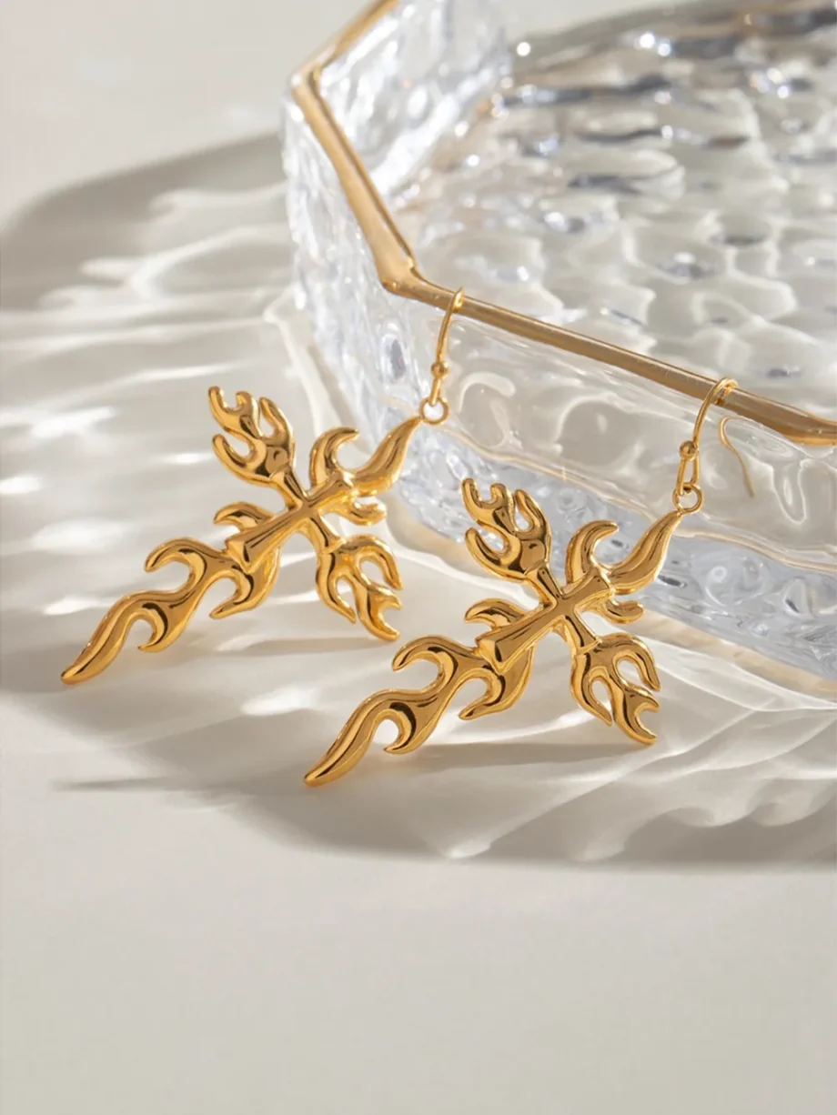 Eternal Grace Cross Earrings