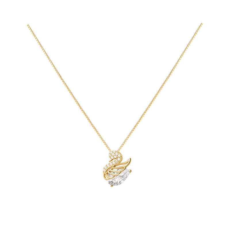 Graceful Swan Pendant Necklace