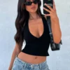 Halter Luxe Cropped Cami