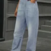 Sunwashed Wide-Leg Jeans