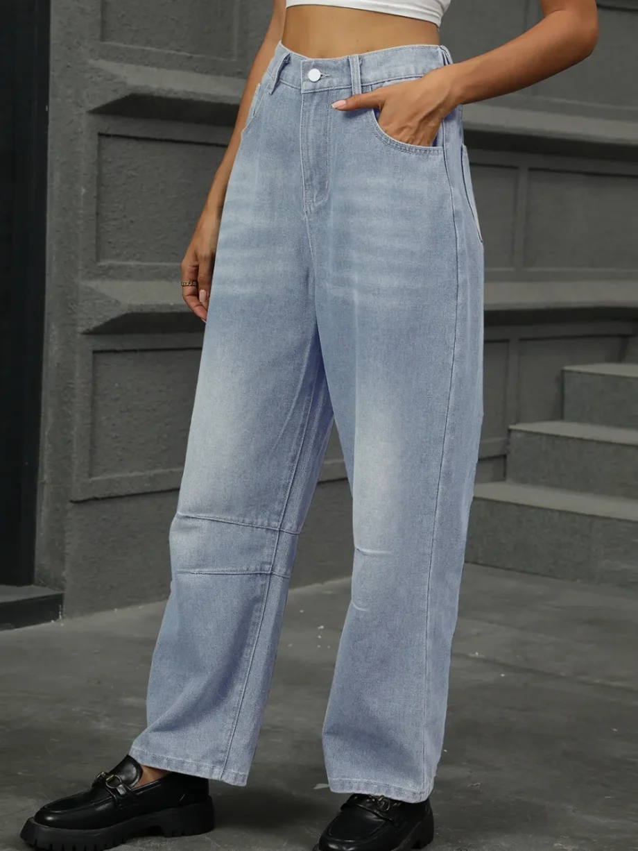 Sunwashed Wide-Leg Jeans