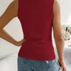V-Neck Knit Sleeveless Vest