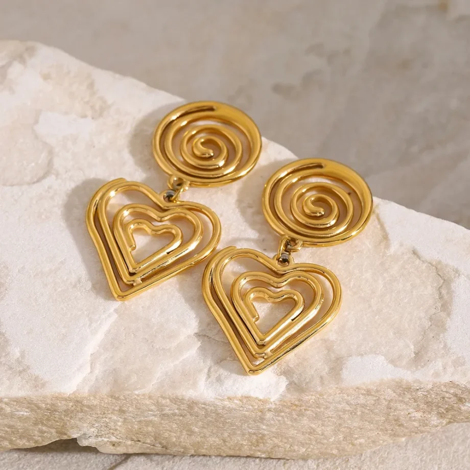 HeartGlow Stud Earrings