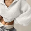 Crisp Collar Knit Sweater