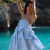 Multi-layer ruffled skit dress