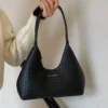 Moonlit Leather Shoulder Bag