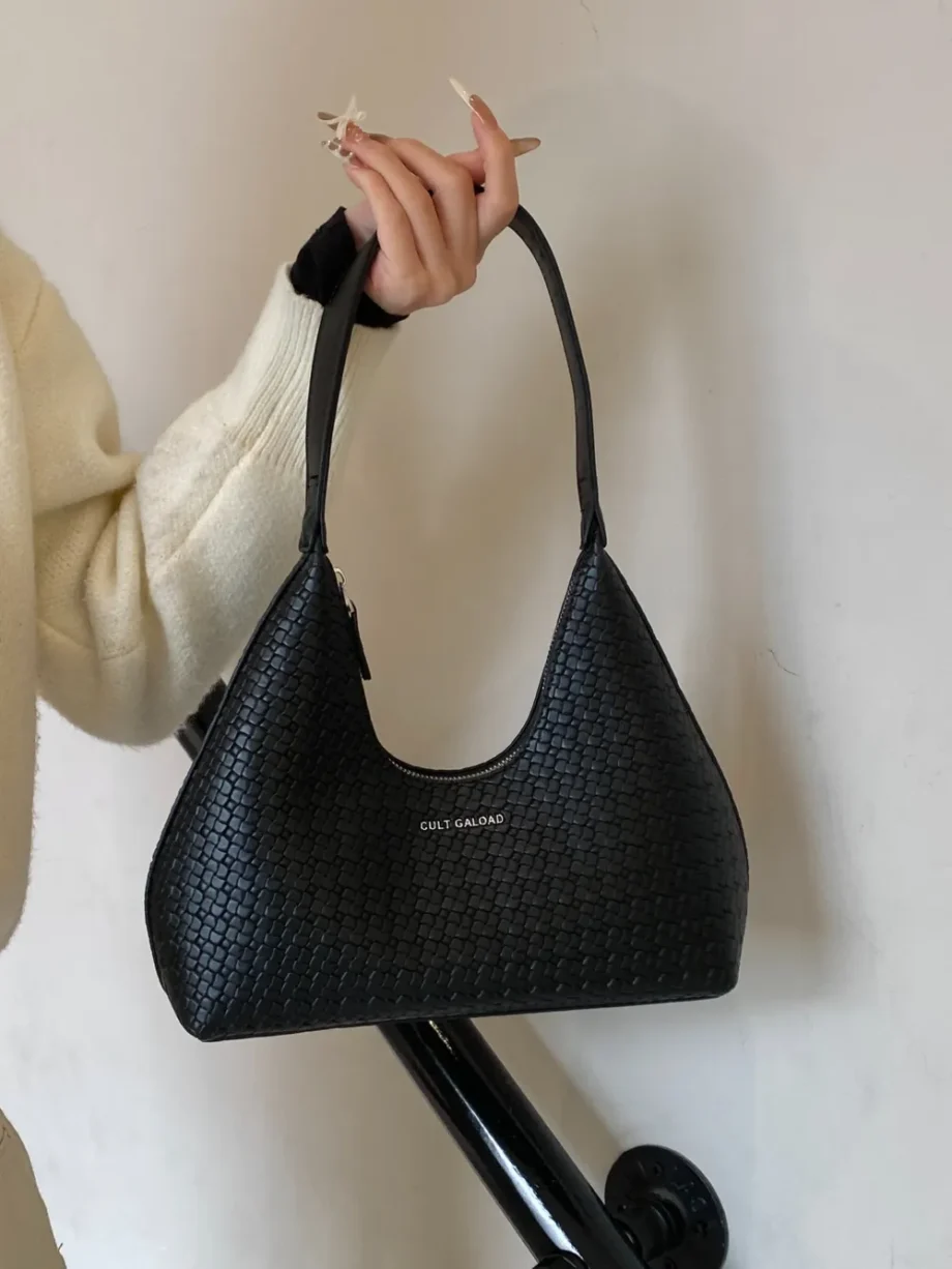Moonlit Leather Shoulder Bag