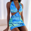 BoldBack Tie-Dye Mini Bodycon Dress