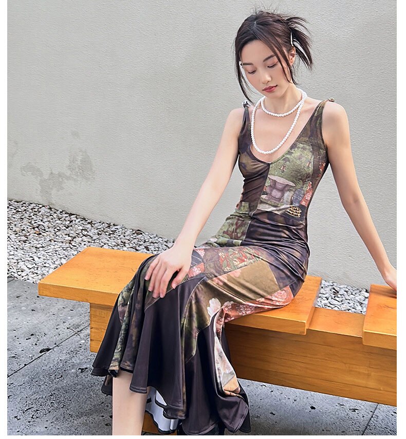 VintageMuse Mermaid Bodycon Dress