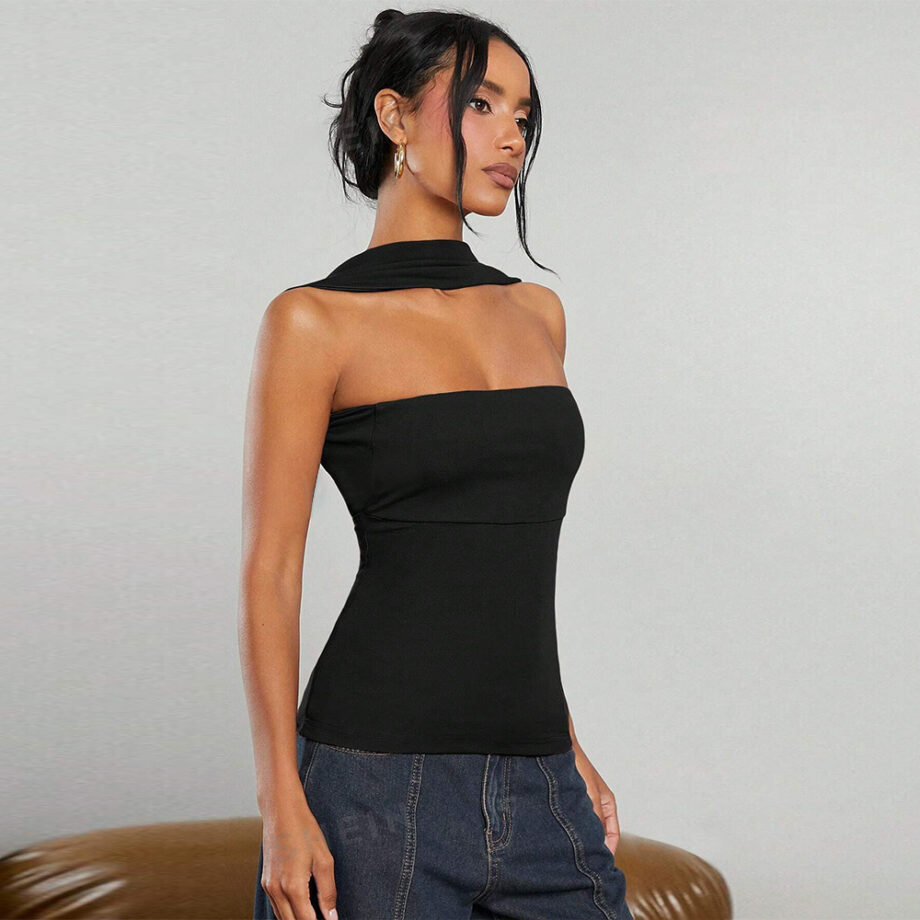 Strapless Camisole top with reverse hanging neck