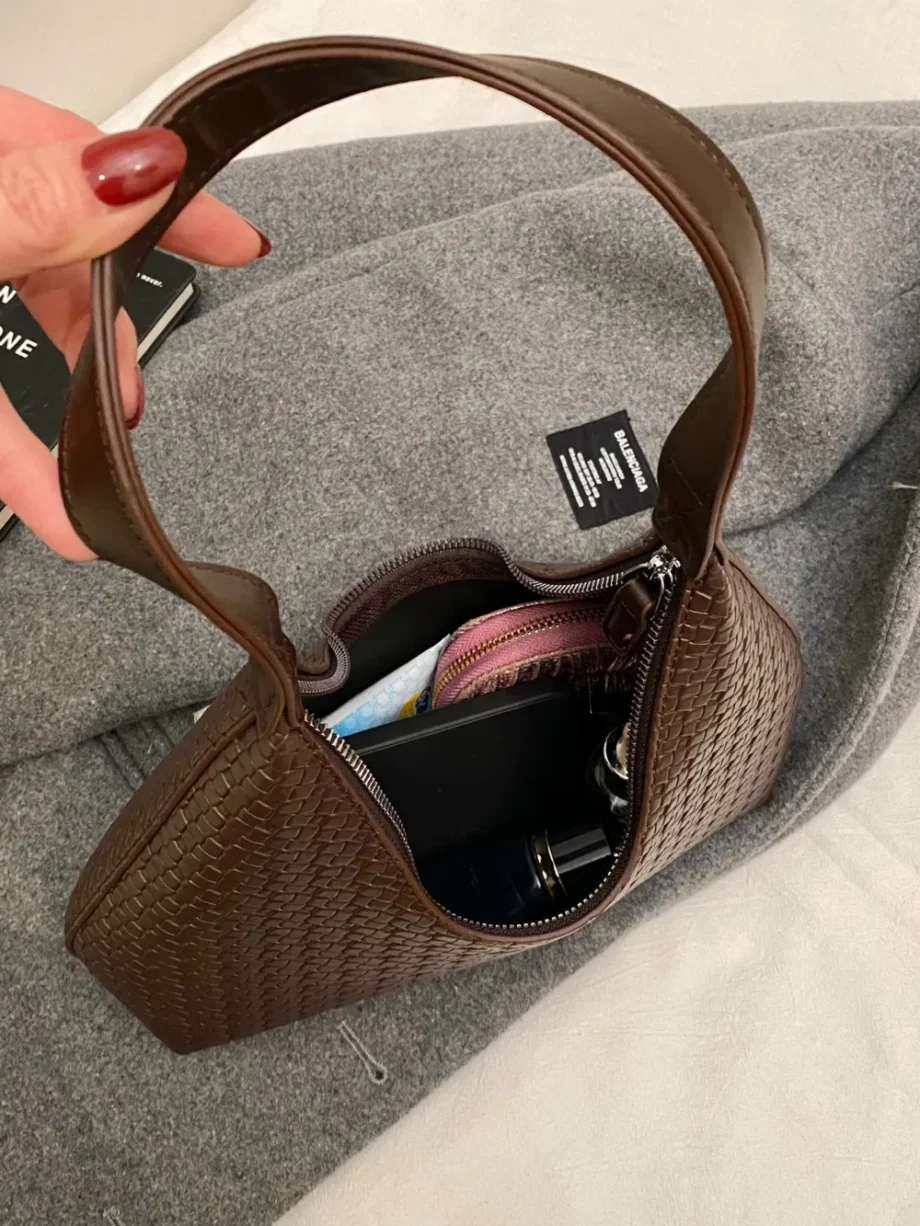 Moonlit Leather Shoulder Bag