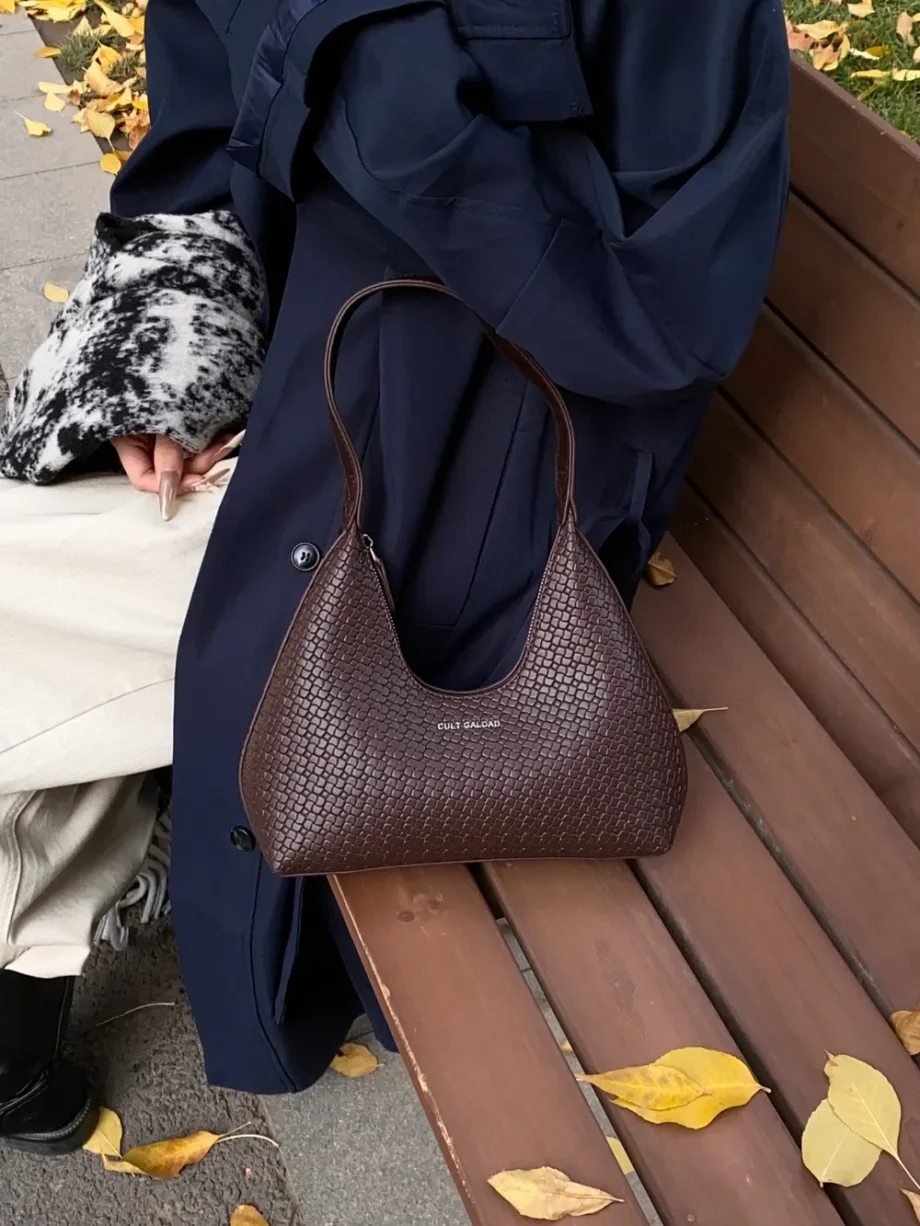 Moonlit Leather Shoulder Bag