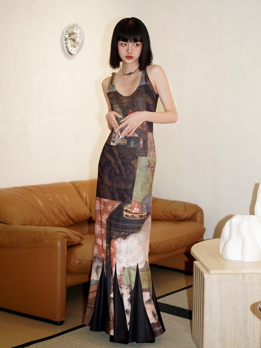 VintageMuse Mermaid Bodycon Dress