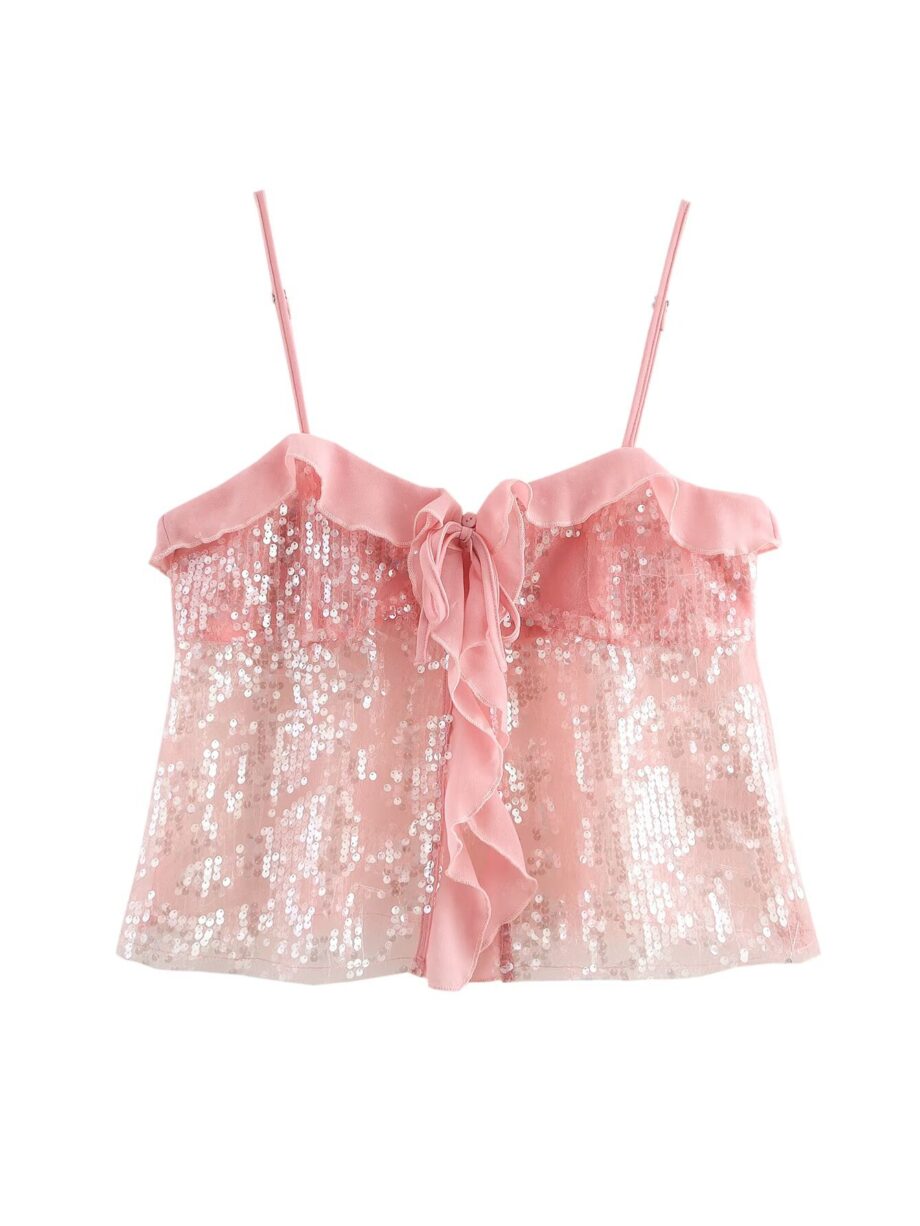 Sequin camisole top for women
