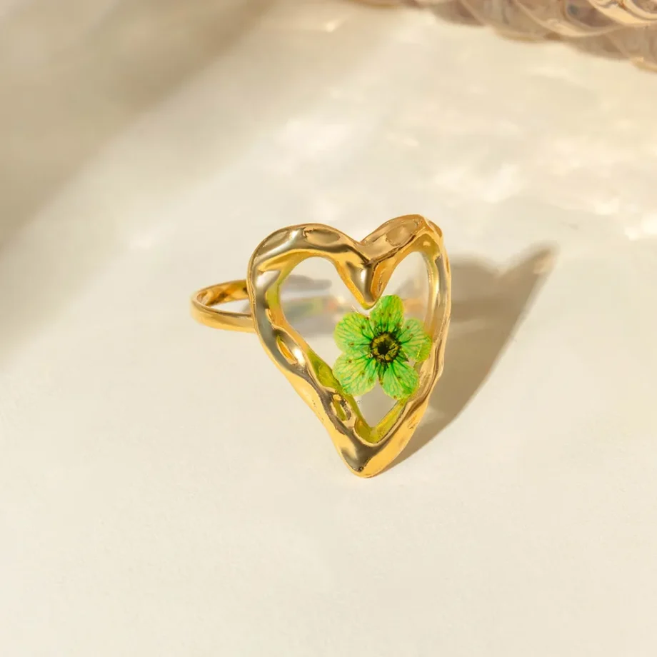 Stainless Blossom Ring