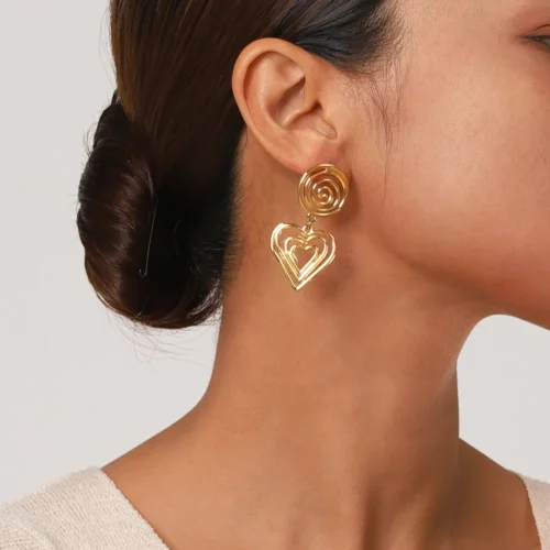 HeartGlow Stud Earrings