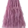 Gauze Spliced A-line Skirt