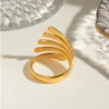 Abstract Lines Open Ring