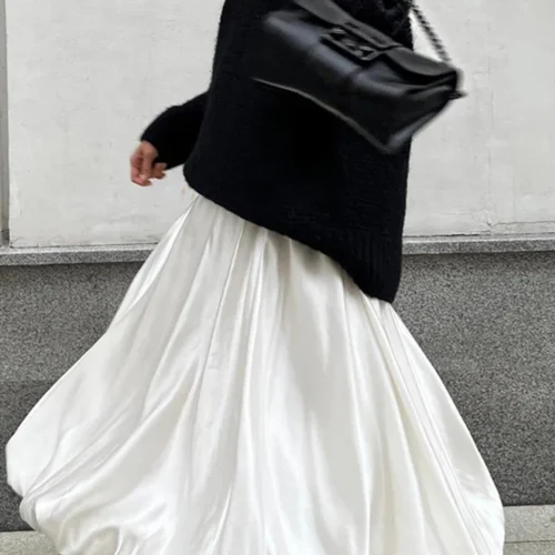 Long Pleated Skirt