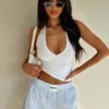 Halter Luxe Cropped Cami