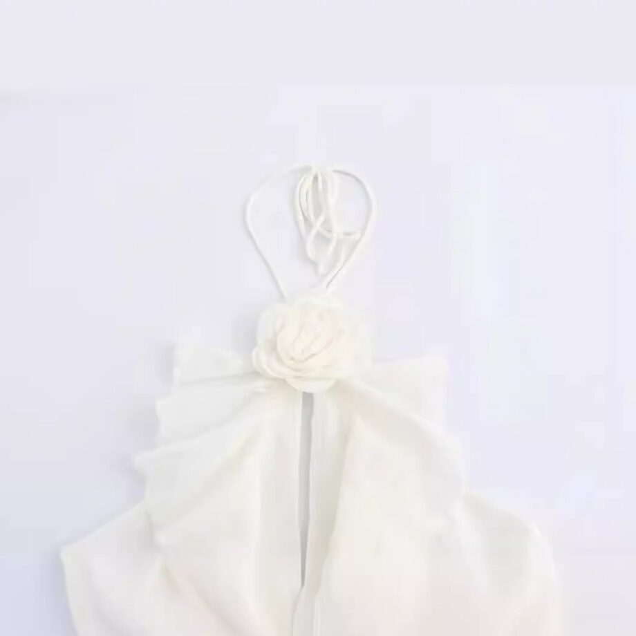 White floral camisole vest