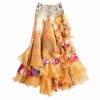 Long Full Circle Wrapped Ruffle Skirts