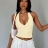 Halter Luxe Cropped Cami
