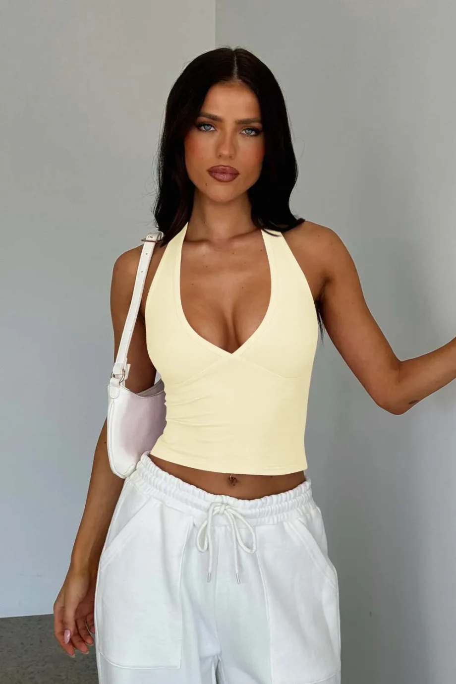 Halter Luxe Cropped Cami