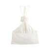 White floral camisole vest