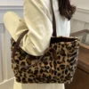 Leopard Fluff Tote Bag