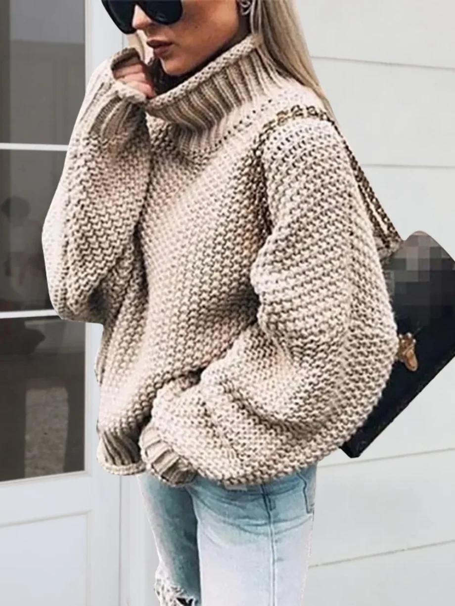 Cozy Turtleneck Knit Sweater