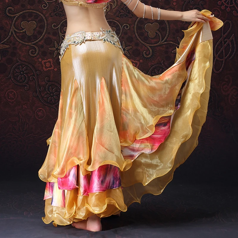 Long Full Circle Wrapped Ruffle Skirts