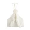 White floral camisole vest