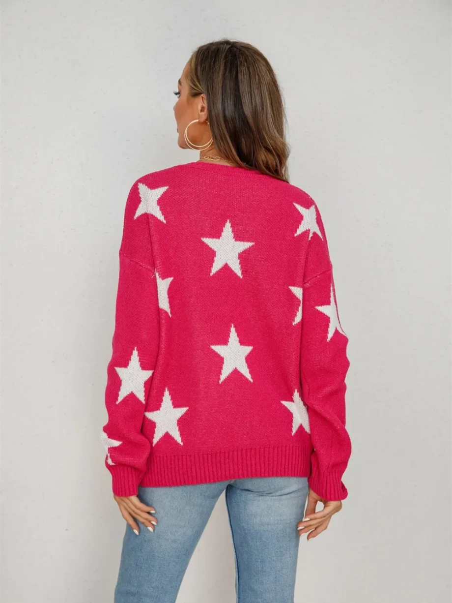 Starry Vibes Dropped Shoulder Sweater