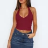 Halter Luxe Cropped Cami