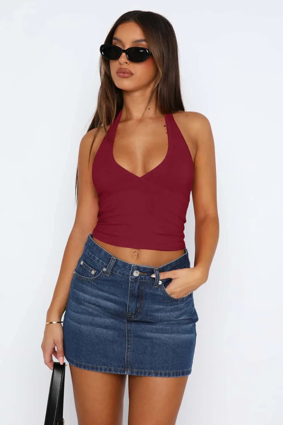 Halter Luxe Cropped Cami