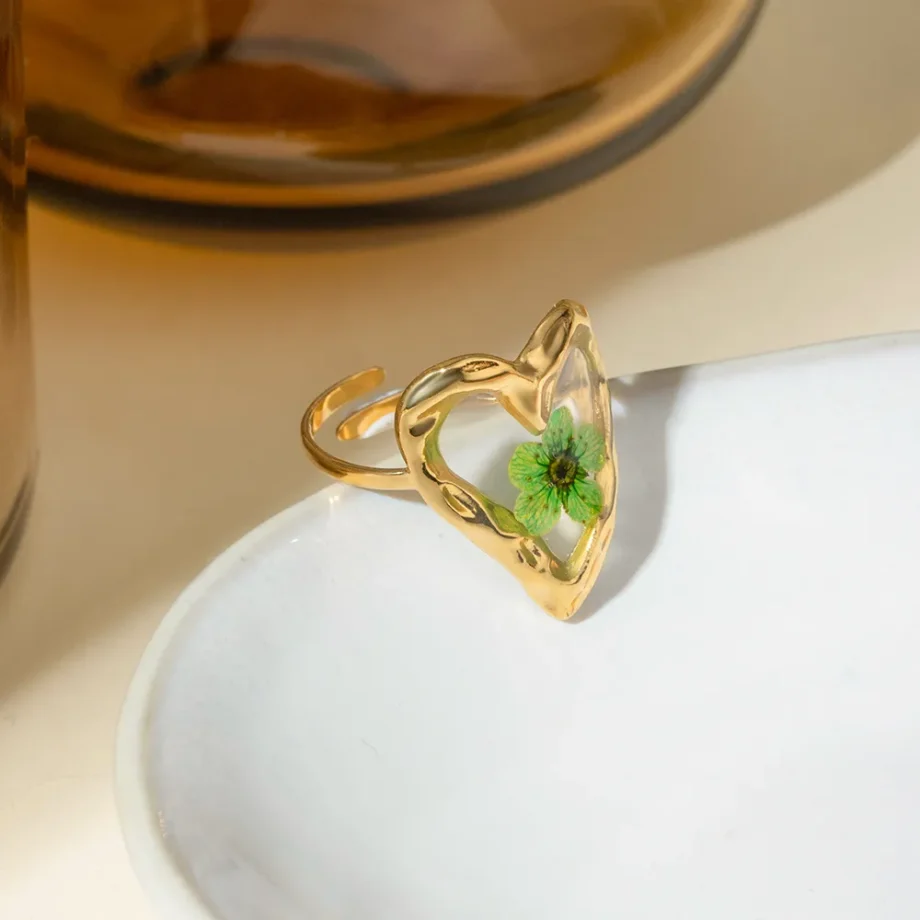 Stainless Blossom Ring