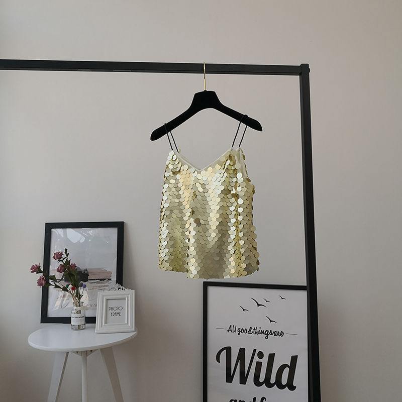 Sequin camisole top