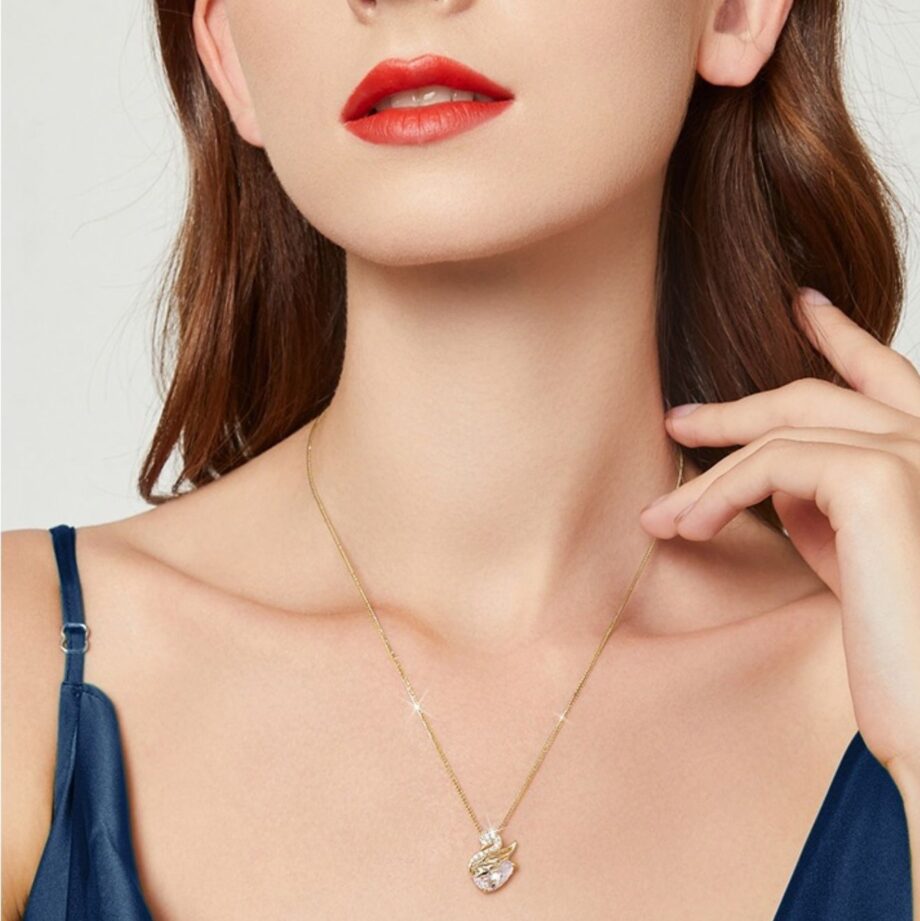 Graceful Swan Pendant Necklace