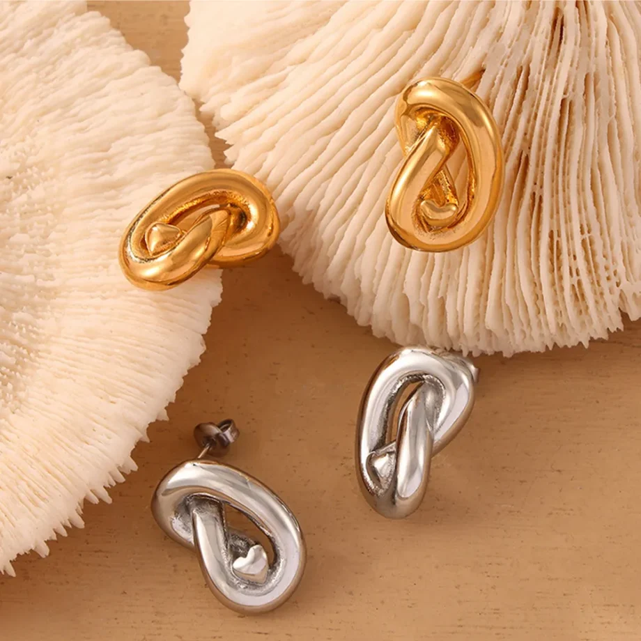 KnotEdge Stud Earrings