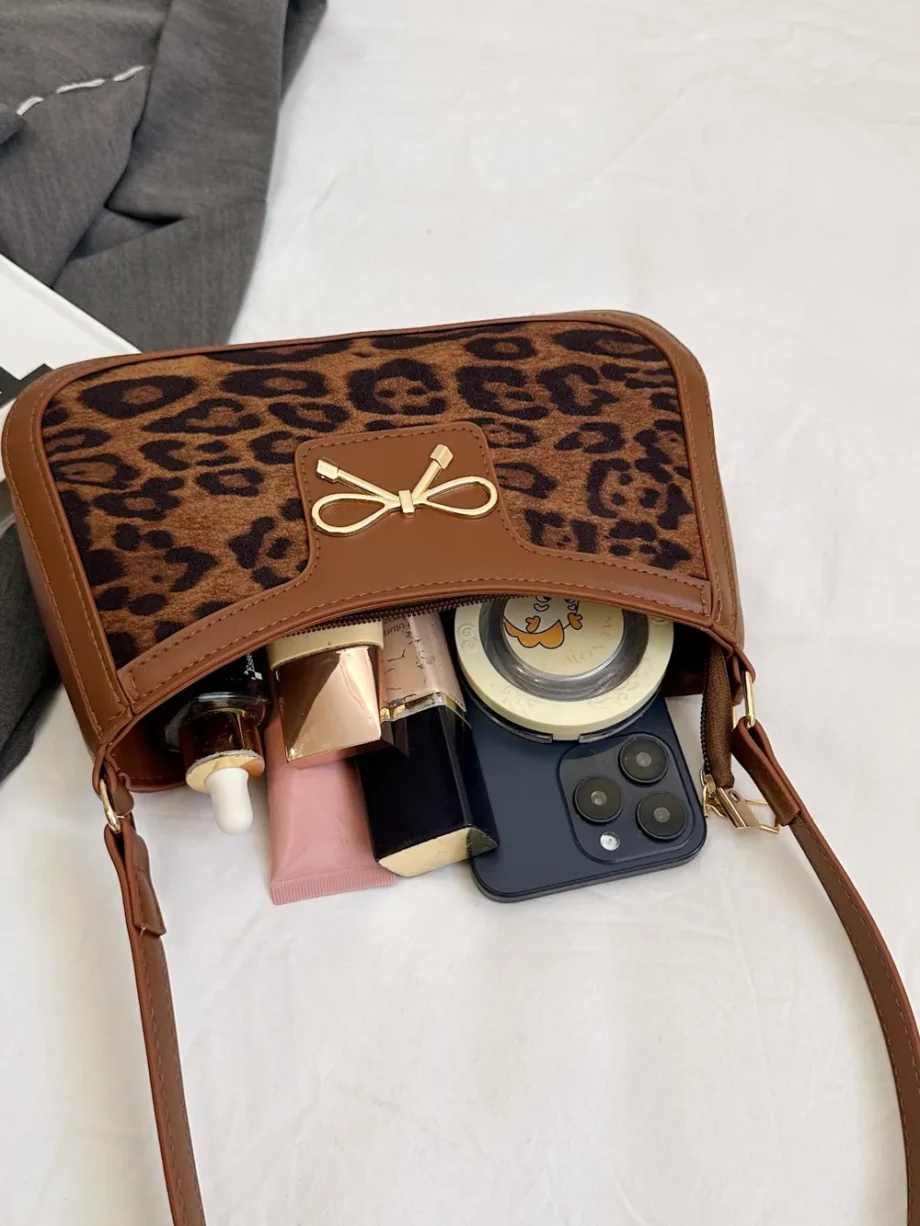 Leopard Luxe Bow Bag
