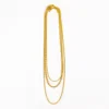 Triple Charm Layered Necklace