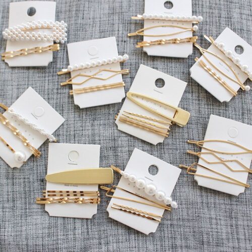 Golden Pearl Hair Accessories Set