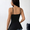Irregular hem slim-fit top