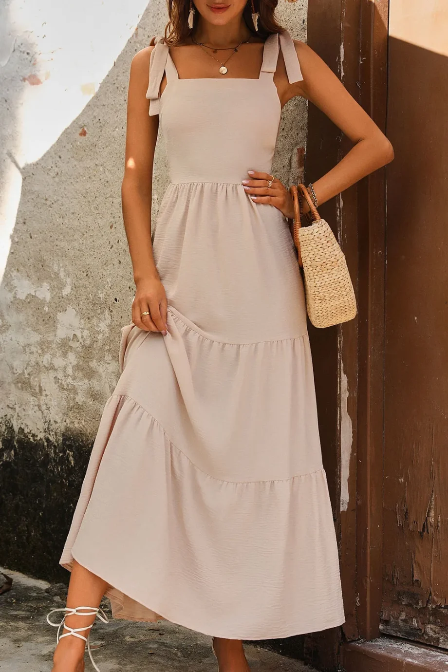 BohoSmocked Tiered Dress