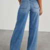 Raw Hem Wide Leg Jeans