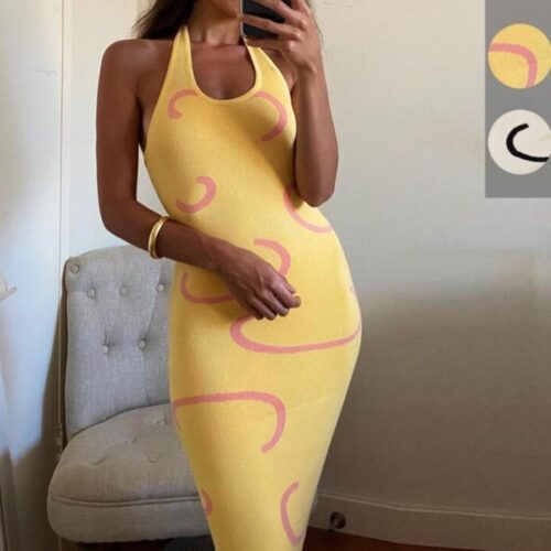 Sunkissed Silk Knitted Bodycon Dress
