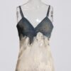 Lace patchwork camisole top+ denim shorts